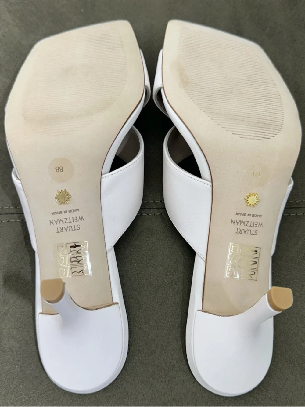 NIB Stuart Weitzman “Carmen 75” Lacquered Slides 8B Free Shipping 📦 - Picture 4 of 8